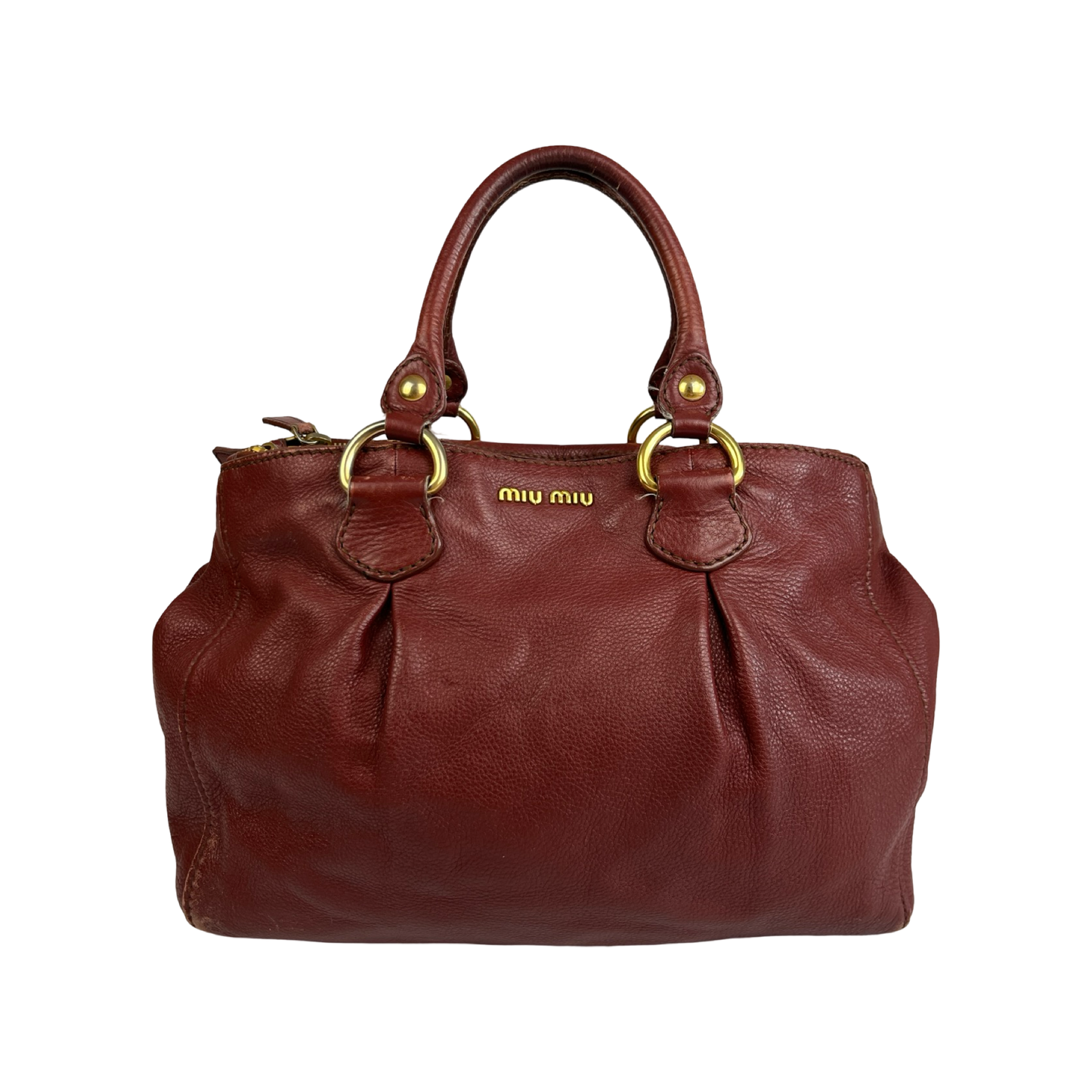 MIU MIU LEATHER BAG BORDEAUX