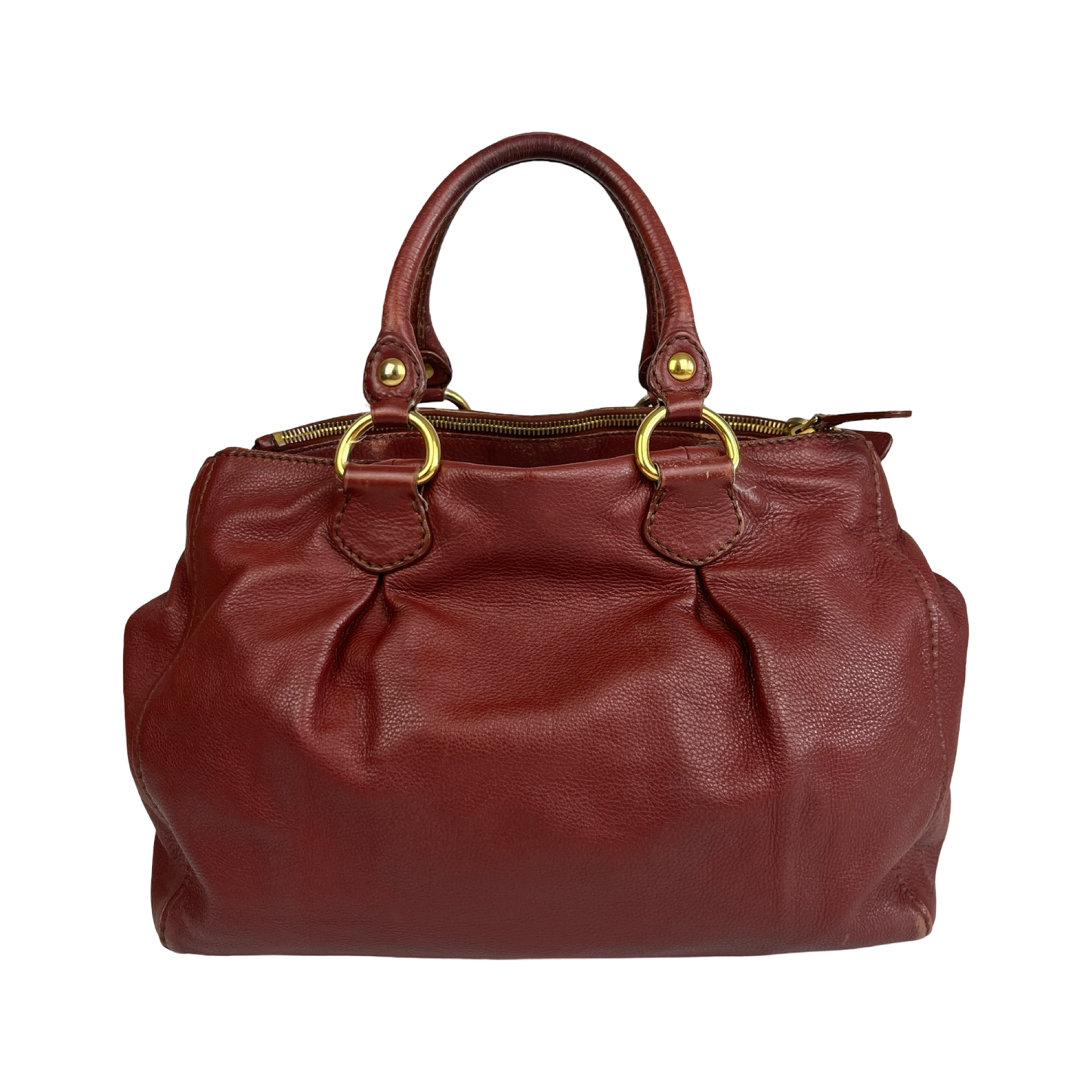 MIU MIU LEATHER BAG BORDEAUX